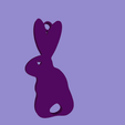 model.png Rabbit keychain charm