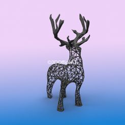 reindeer-NEW-Ansicht-20.jpg STL file Reindeer - Animal sculpture・3D printer design to download