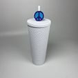 IMG_2057.jpg Peace Sign Straw Topper, Retro Straw Charm for Stanley Cup Tumblers