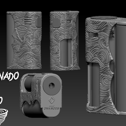 ZBrush Document1v2.png 3D file Squonk Mech Mod "Tornado"・Design to download and 3D print