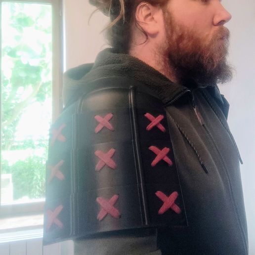 IMG_20240615_140725_TIMEBURST8-EDIT.jpg Shoulder armor plates (Sode) samurai Science Fiction/Cyberpunk