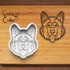husky.jpg STL-Datei Husky Ausstechform・Modell zum Herunterladen und 3D-Drucken