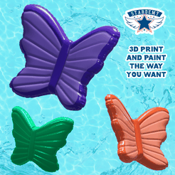 butterfly01.png STL-Datei BUTTERFLY POOL INFLATABLE TOY FLOAT MINIATURE NENDOROID FIGMA・3D-Druckvorlage zum Herunterladen