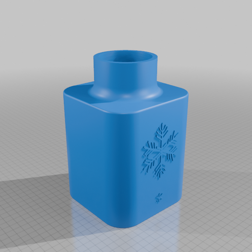 Snowflake.png Jarrón con copos de nieve para decoración navideña