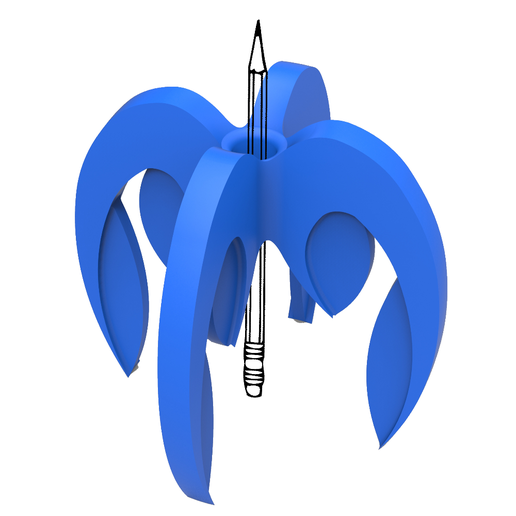 montage fi.png Pencil holder composed of 4 STRATOMAKER logos implanted in France