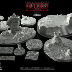 mixed-bases.png 3D file Epic Heresy: Bases bundle・3D printer model to download