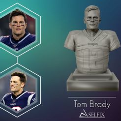01.jpg STL-Datei Tom Brady 3D Sculpture・Vorlage für 3D-Druck zum herunterladen