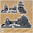 2.jpg Oriental building with balcony, perimeter wall and corner tower (12) - Medieval Modern Oriental Desert Old Archaic East 28mm 15mm RPG