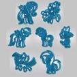 group-my-little-pony.jpg Set of 7 My Little Pony Imprint Cookie Cutters