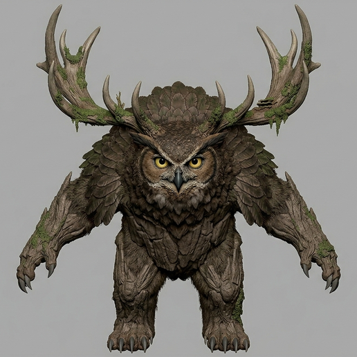 Great Horned Owlbear - Ancient Forest Guardian