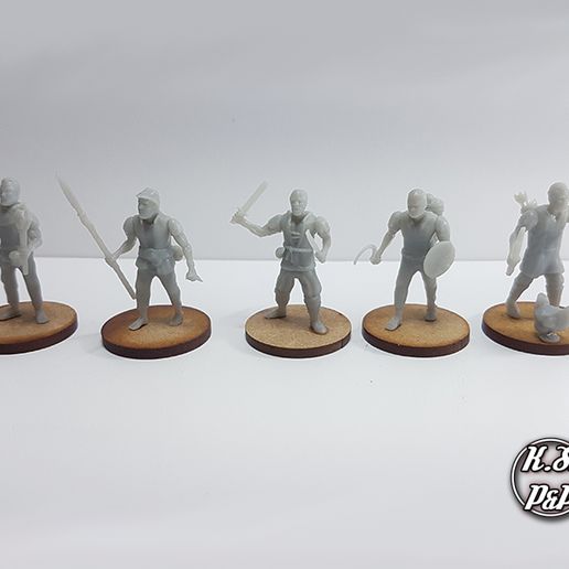 PrintTest.jpg Rural Militia - Multicomponent Set with supports