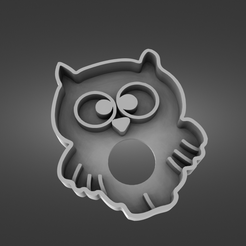 sova-2-render.png STL file Cute Owl - Cookies cutter・3D print model to download
