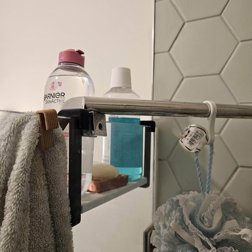 20260227_164939.jpg Snap in Shower Bar Hook for Better Organization