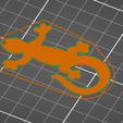 2.png 2D Keychain Model – Lizard – Customizable for Your Logo – Ready for 3D Printing