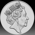 4.jpg Queen Elizabeth coin medal bas-relief