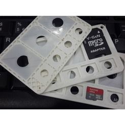 0.jpg Free STL file Micro SD Organizer・Template to download and 3D print