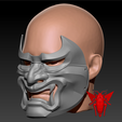 OM4.2.png Red Hood Oni Mask / Red Mempo Mask