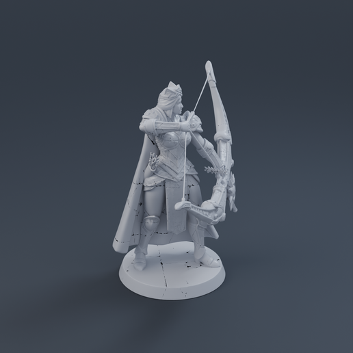 Elven Queen 3D printable STL miniature