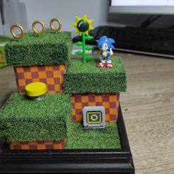 IMG_20220908_080810.jpg Free STL file sonic sun flower green hill zone・Model to download and 3D print