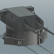 C-Turret-and-Barbette.png 1/200 34cm SK C-34 Main Gun Armament for Bismarck/Tirpitz Model