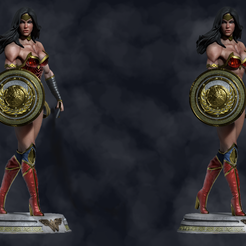 Render2.1.png Datei STL Wonder Woman Pack Modell 1 und Modell 2 3d Druck herunterladen • Modell für den 3D-Druck, CarlosE
