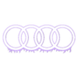 Audi Badge Flame Effect (outside).stl Audi Badge (Flame Effect)