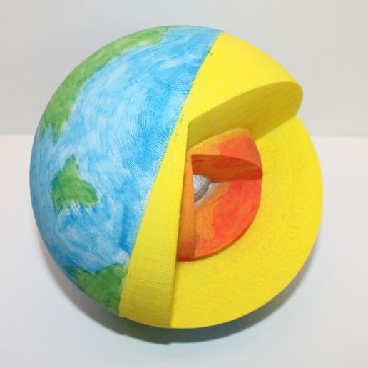 Download free STL file Cutaway Earth Model • Model to 3D print ・ Cults