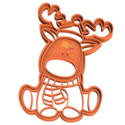 reno.png STL file COOKIE CUTTER COOKIE CUTTER CHRISTMAS CHRISTMAS RENO REINDEER 2・3D print design to download