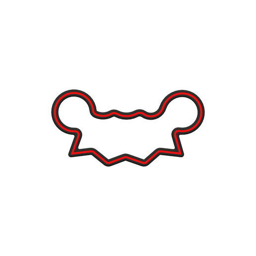 Banner 3 Letter Cookie Cutter STL File - 4 inches