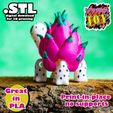 Pic7.jpg Flexi Dragon fruit turtle, STL, print in place, 3DJoy