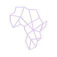 Africa.STL Geometrical World Map // Geometrical world map (17 pieces)