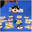 2018dog-01a.jpg 2018 HAPPY CHINESE NEW YEAR-YEAR OF The Dog Keychain / Magnets