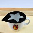 20231105_152315.jpg Cappuccino Cocoa Star Stencil Quick Latte Art Template