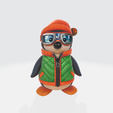 Adorable-Winter-Penguin-2.png Adorable Winter Penguin Figurine – 3D Printed Collectible with Goggles, Hat & Vest | Cute Animal