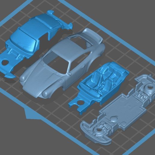HW Porsche 911 Carrera RS 2.7 All Separate Parts 3d Scan 3D model