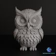1.jpg 3D Decorative Owl Model: Natural Elegance for Your Home