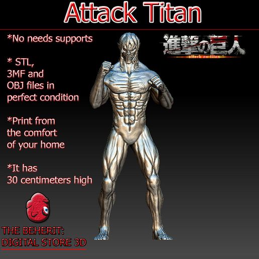 perfil-1.jpg 3MF file Attack Titan // Attack on Titan・3D printable design to download, TheBeheritdigitalstore3d