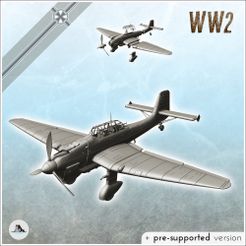 1-PREM.jpg Fichier STL Junkers Ju 87 Stuka - WW2 German Germany Luftwaffe Flames of War Bolt Action 15mm 20mm 25mm 28mm 32mm・Modèle pour impression 3D à télécharger