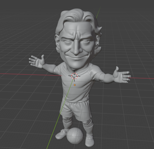 🏈 francesco totti chibi toon football figure・ STL File for 3D