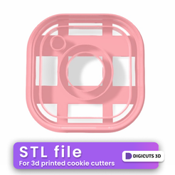 Instagram-cookie-cutter.png Instagram cookie cutter STL File -  Social Media Cookie Cutters