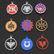 1.png Warhammer Faction Medals / Keychains Collection (9 Emblems STL)