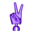 Iris Hand Peace Right STL.STL 4.5" Iris Megaman X4 Figure