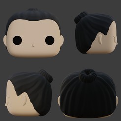 bun-lady.png Archivo STL Funko Pop Mujer Pelo de Bollo・Diseño para descargar y imprimir en 3D