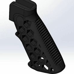 AR_Pistol_Grip_Hex_Cut_ZigZag_Back.JPG 3D-Datei AR Griffe Assortiert kostenlos・Design zum 3D-Drucken zum herunterladen