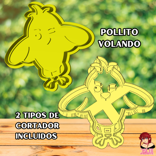 STL file Cortador de galletas Plim Plim Pollito Volando 🍪 ・3D printable ...