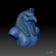 3Dprint1.jpg 3erSparset, discount 20% 3 gods -Anubis, Bastet , Horus, busts