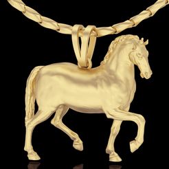 keyshot-jewelry-scene-setup-set-3.10588.jpg STL file Horse pendant・3D printer model to download