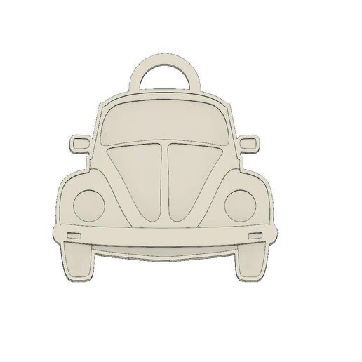 VW BEETLE KEYCHAIN, VOLKSWAGEN - 3D model önizlemesi