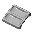 2-pocket-square-tray-06.jpg Square 2 pockets serving tray relief 3D print model