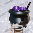 Cauldron-2.png Cauldron Yarn/Decorative Bowl with Bubbling Lid